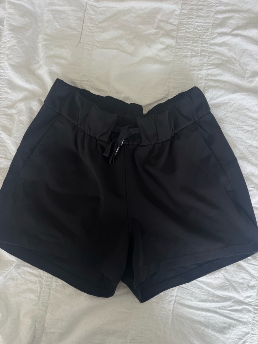 lululemon athletica Black Elastic-Waist Athletic Shorts
